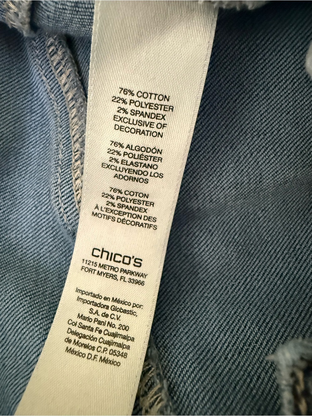 Chico’s Women's Jean Capri in Light Blue - Picture 4 of 6